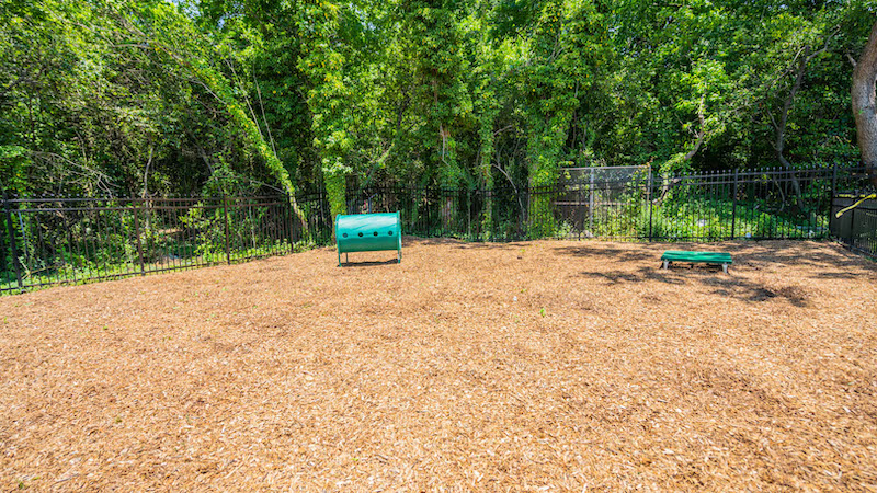 view of dog park with agility equipment